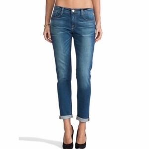 FRAME Denim “Le Garçon” Mid-Rise Boyfriend Ankle Jeans in “Azure”